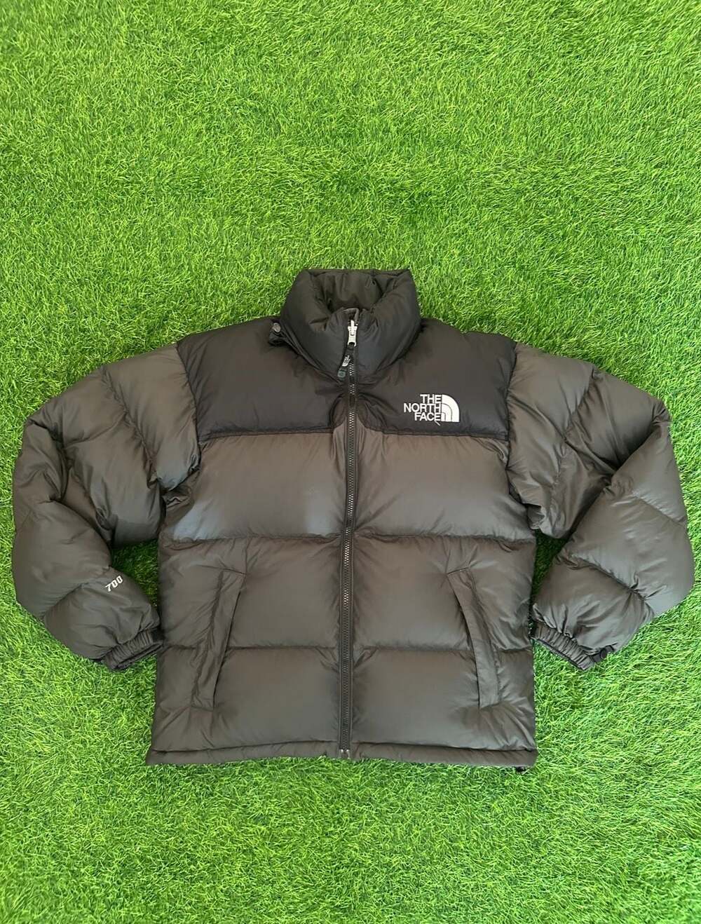 The North Face 700 Down Nuptse Puffer Jacket Black Olive Men's Size Small